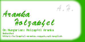 aranka holzapfel business card